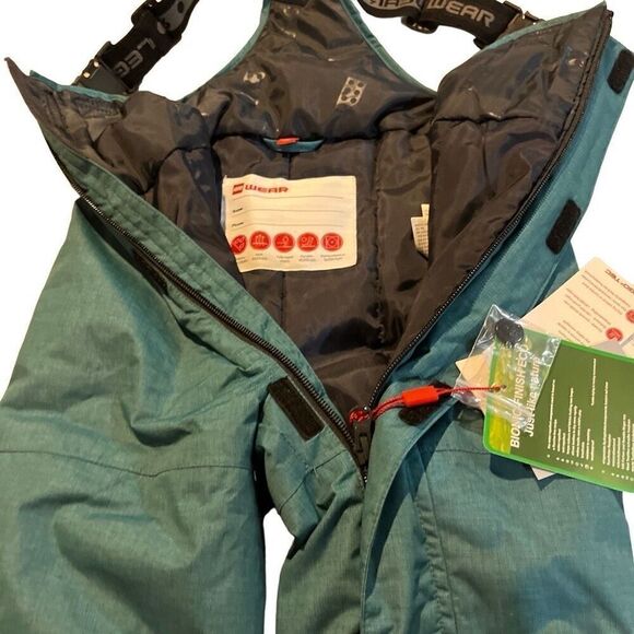 LEGO Wear Kid's Ski & Snow Pants Size 80 (12 TO 18 MONTHS) GREEN/BLUE - Picture 2 of 7
